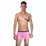 Мужской эротический костюм Охотник (Размер: S-M) (Цвет: розовый с черным)