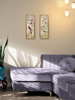 Картины на стену для интерьера в раме набор 2 шт 19*51 см