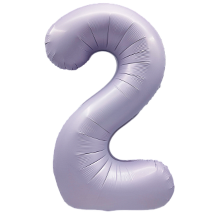 К Цифра 2 Сиреневый Сатин 40''/102 см.