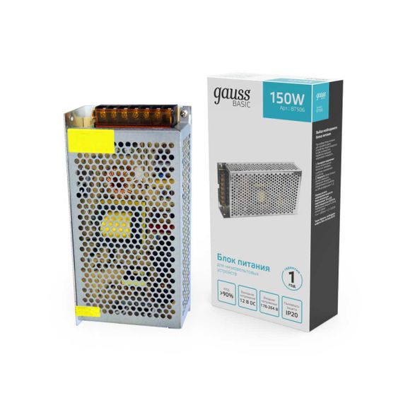 Блок питания Gauss 150W 12V IP20 BT506