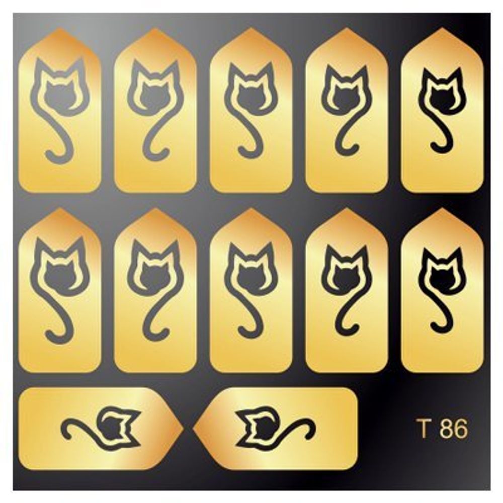 IRISK Трафарет для дизайна ногтей №86, серебро