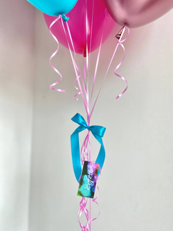 Воздушные шары для подруги розовый/бирюза№3345