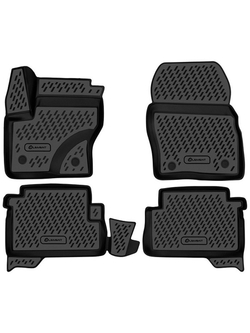 Коврики в салон для FORD Kuga (II, IIр) 2013-2016, 2017-2019, 4 шт. CARFRD00009K