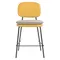 Стул полубарный pea, велюр, желтый/бежевый