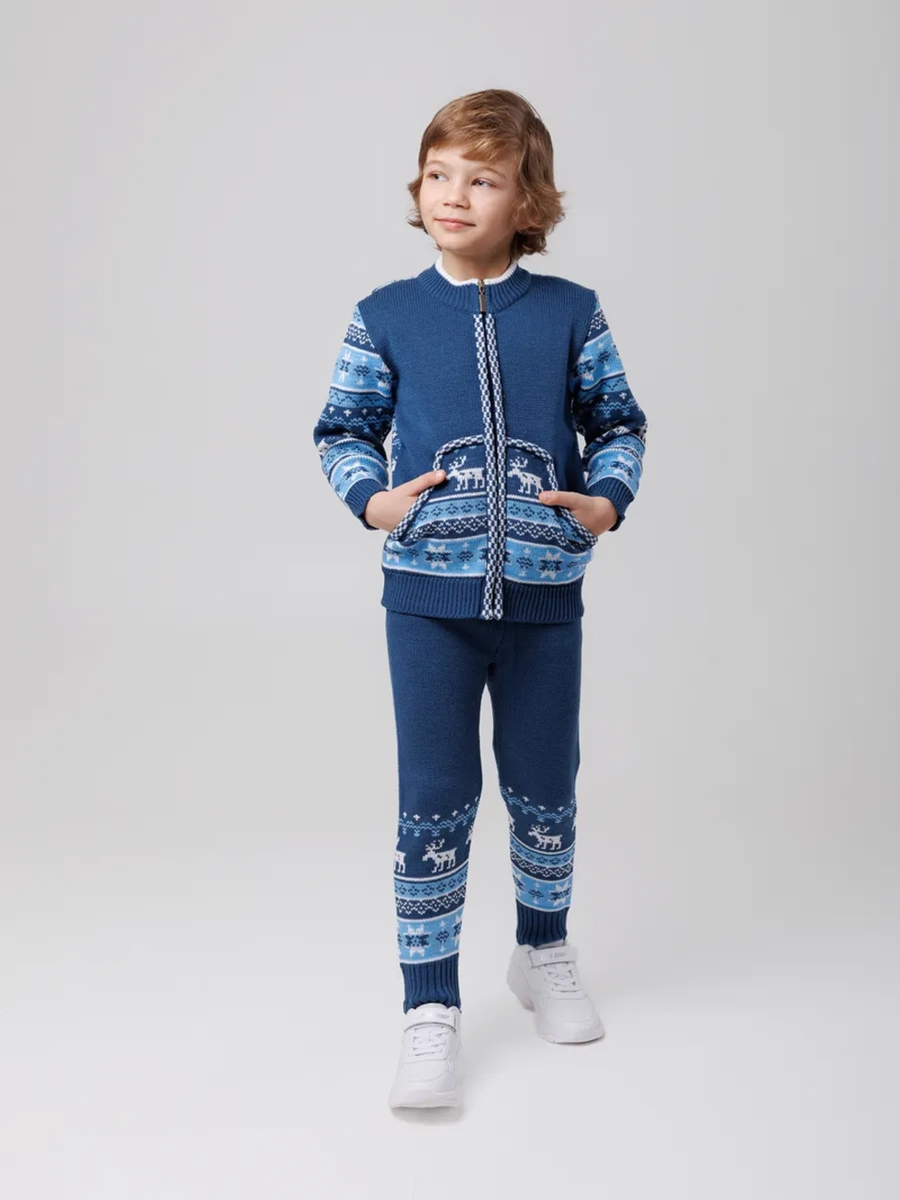 Кофта вязаная на молнии