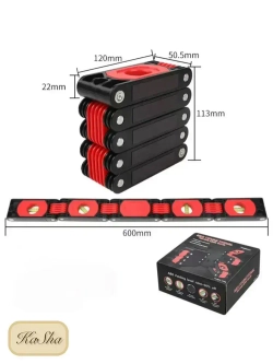 Уровень строительный складной магнитный 5 секций