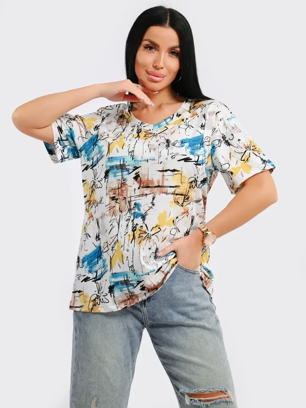 Футболка женская большие размеры