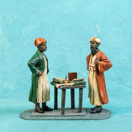 Винтаж: Кабинетная/Бронзовая скульптура «Профессор и студент»