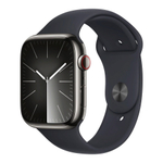 Apple Watch Series 9 41 мм Stainless Steel Graphite with Sport Band Midnight M/L
