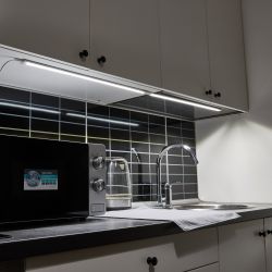 ULM-F45-2x6W-4500K IP20 SILVER Светильники светодиодные для мебели. набор из 2-х шт. Механический выключатель. 600x25x8мм. 2x500Lm. ТМ Uniel