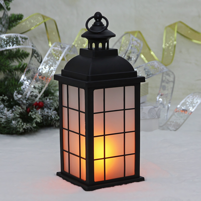 Сувенир с подсветкой "Сказочная лампа" 13*13*33 см, черный (Серпантин)