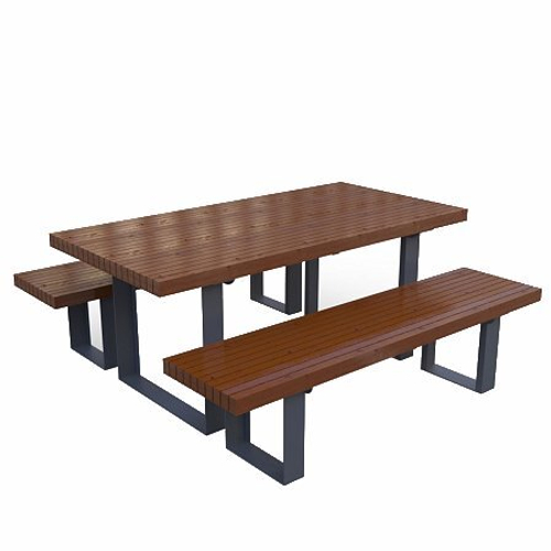 Стол уличный с лавками Спенсер