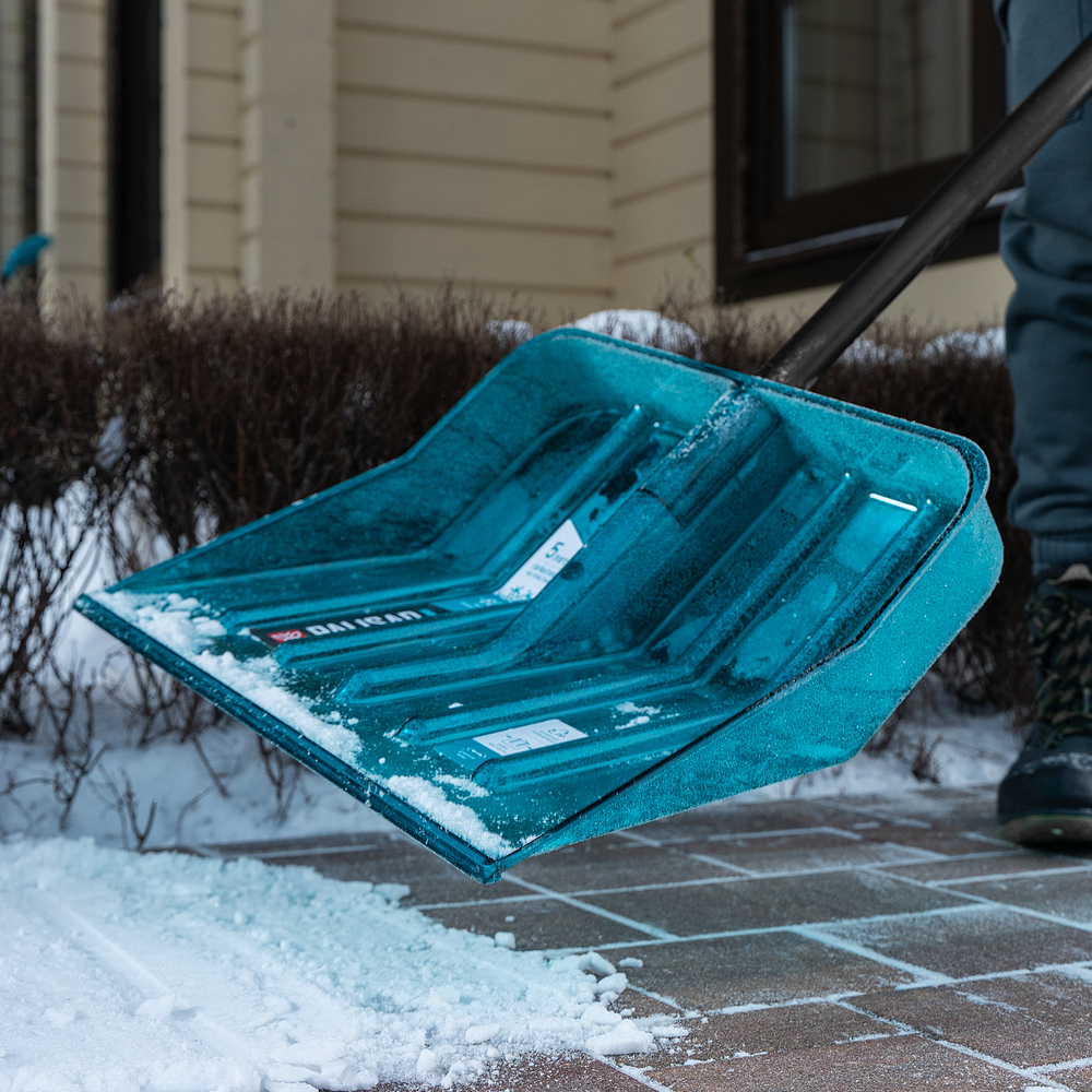 Лопата для уборки снега поликарбонат, 460х400х1400 мм, алюминиевый черенок, LUXE Palisad