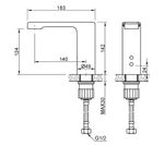 Кран сенсорный для раковины или столешницы LEED расход латунь NOFER 07260.LN чёрный