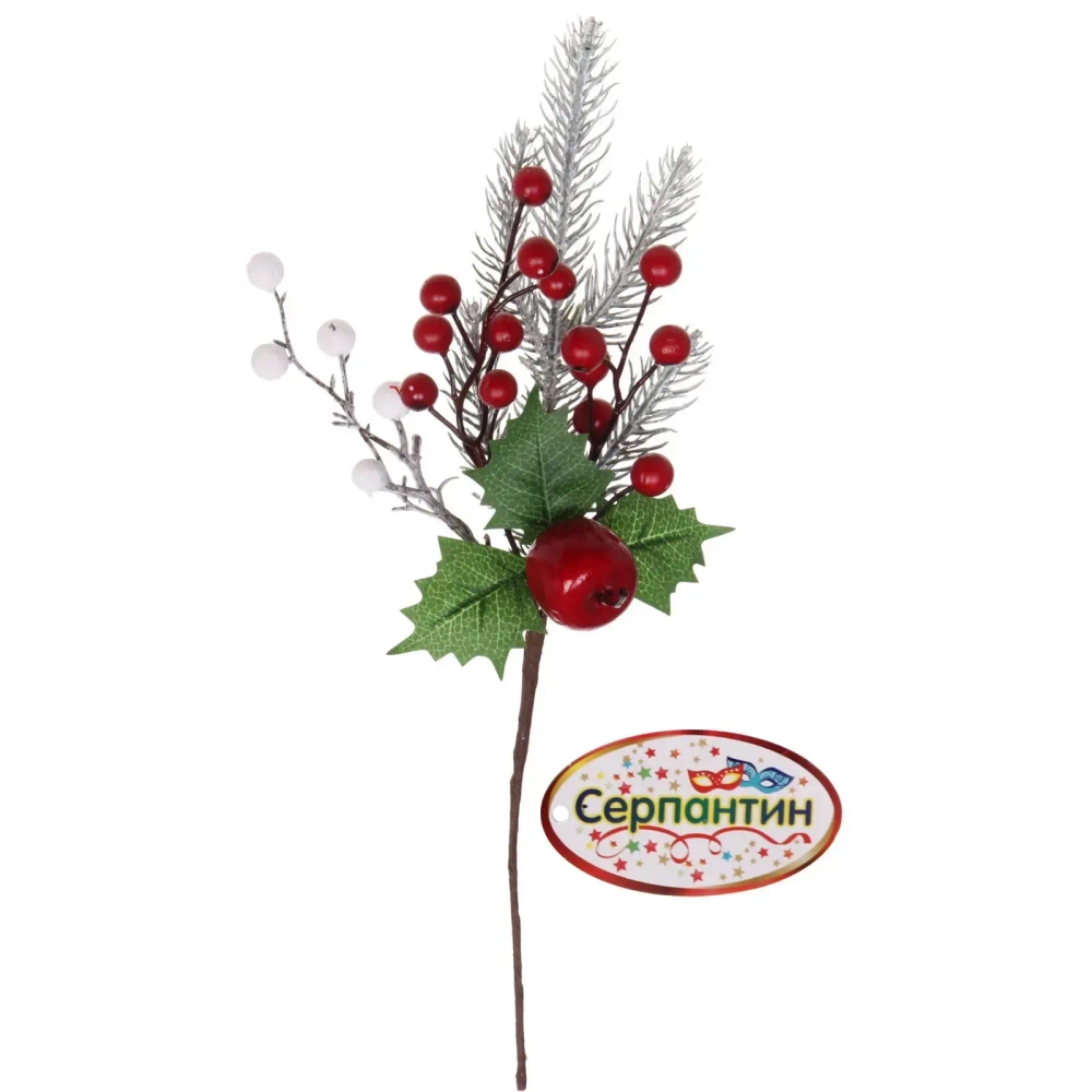 Ветка хвойная «Яблоневый этюд», 34 см