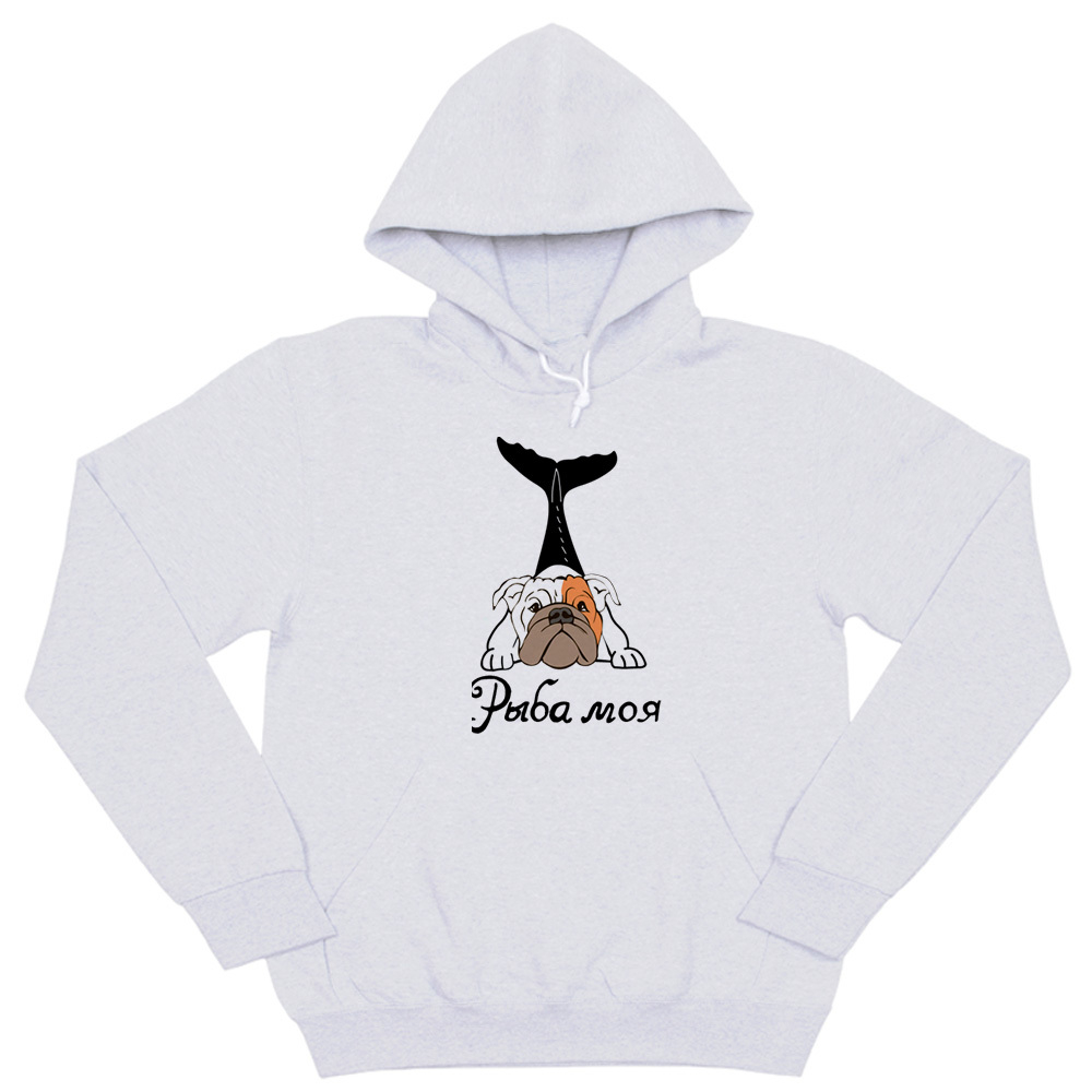 Толстовка "Английский бульдог - рыба моя"