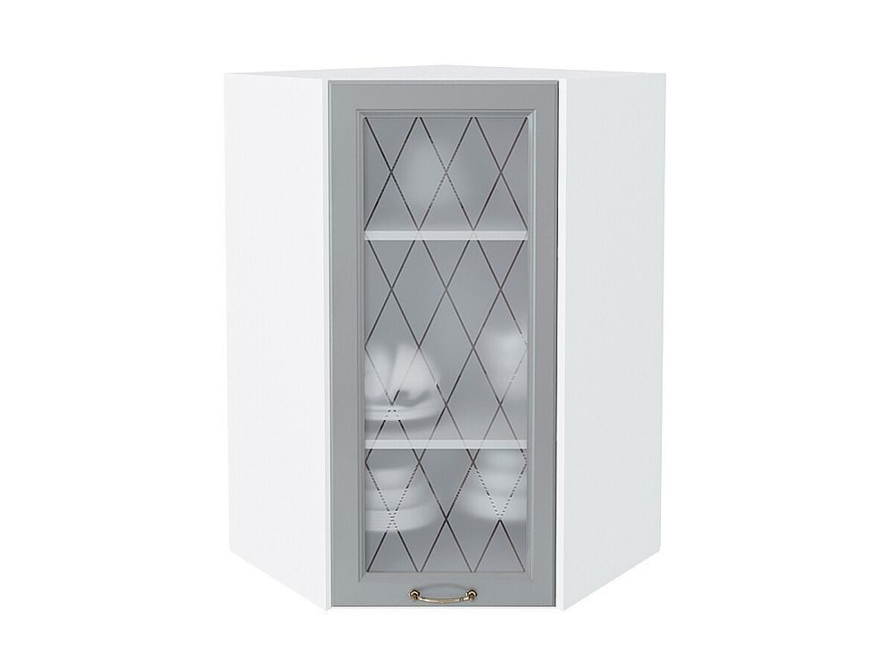 Шкаф верхний угловой остекленный Ницца