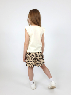 02-126-4 Комплект для девочки (футболка+ юбка)