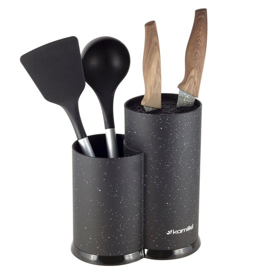 Подставка для ножей и кухонных принадлежностей двойная 22 см. Kamille KM 7607