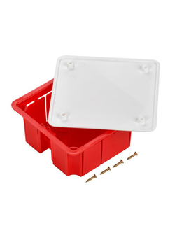 Коробка распаячная СП 92х92х45 IP20 КМ41001 (с саморезами с крышкой) IEK UKT11-092-092-040