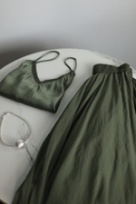 юбка длины макси, на резинке с подкладом