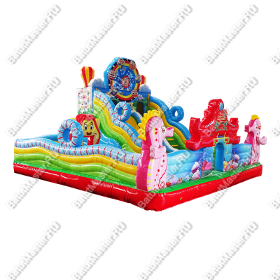 Коммерческий надувной батут "В гостях у Львёнка" 8*8*6 м