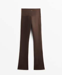 OYSHO Расклешенные брюки Comfortlux с высокой талией, темно-коричневый