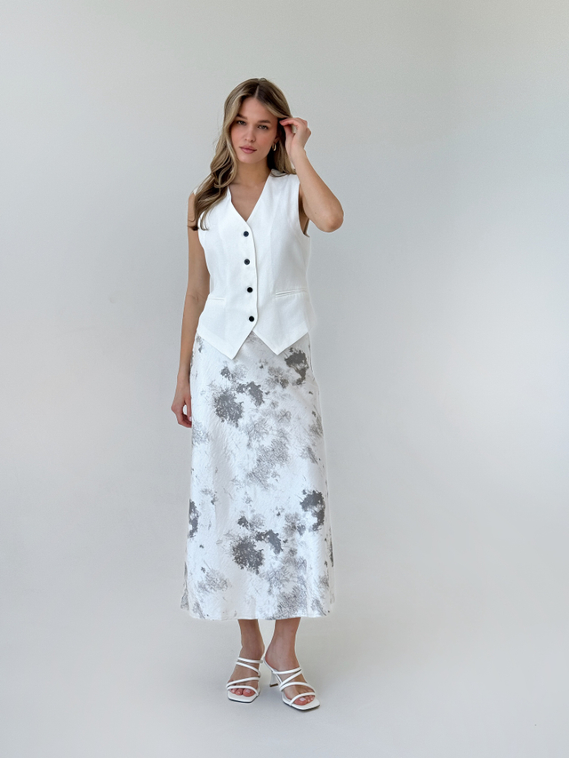 Юбка с акварельным принтом