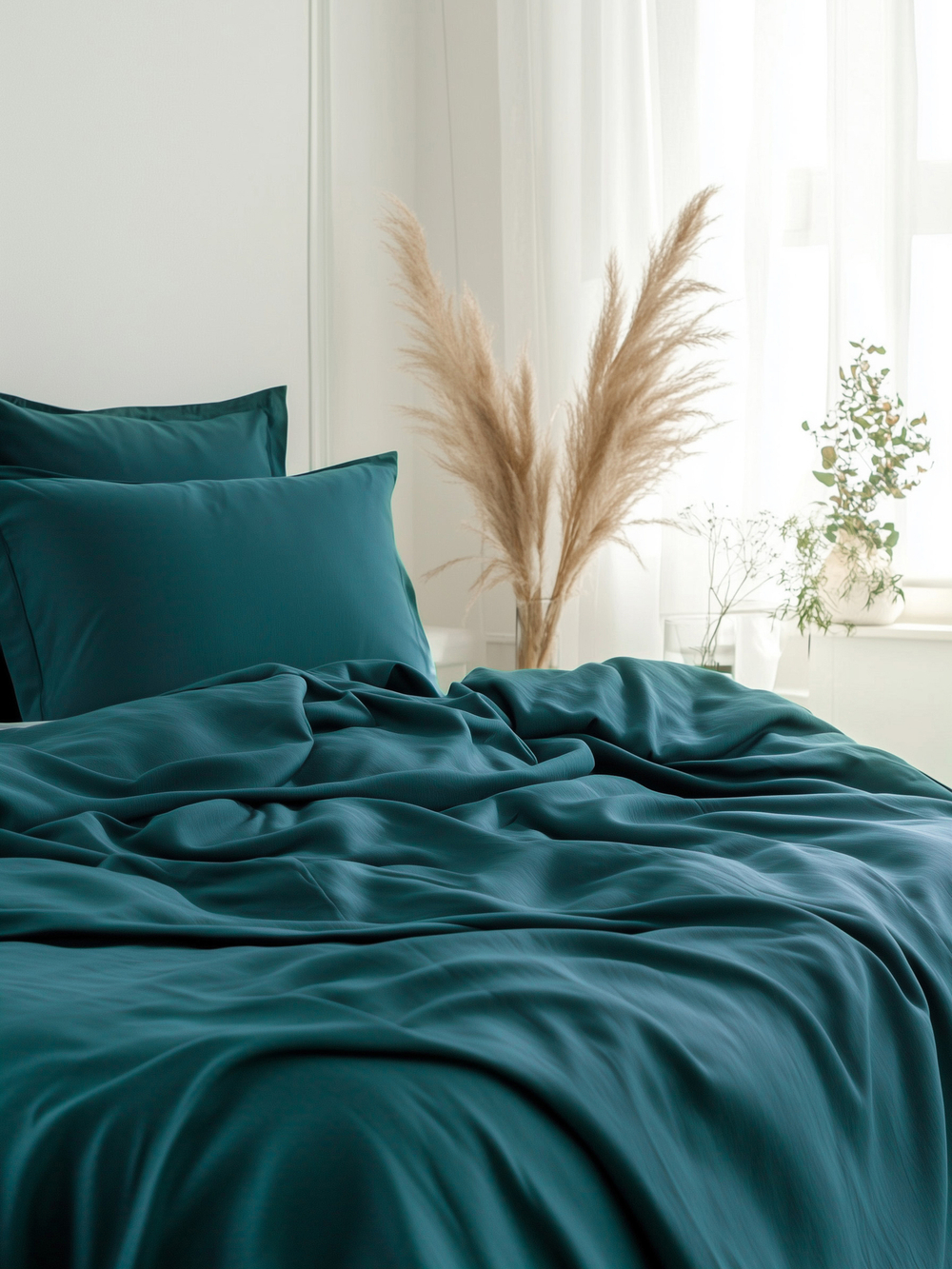 SERENITY Комплект постельного белья, сатин изумрудный