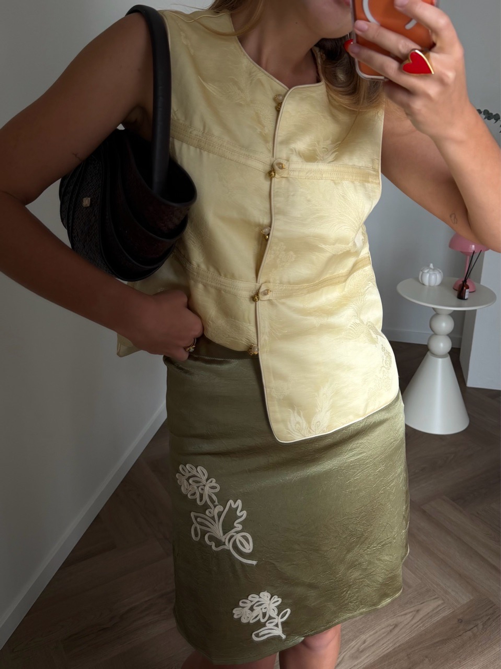 Шелковая юбка Made in ost зеленый