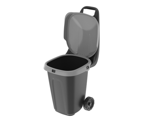 Тележка садовая АльтПласт (38л) пластиковая с зажимом для пакета и крышкой