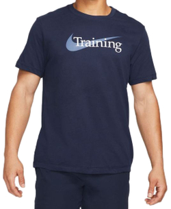 Мужская теннисная футболка Nike Dri-Fit Tee M - obsidian