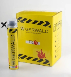 ПОЖАРОСТОЙКАЯ-ОГНЕСТОЙКАЯ профессиональная монтажная пена GERWALD FR 750мл., 850гр. 12шт