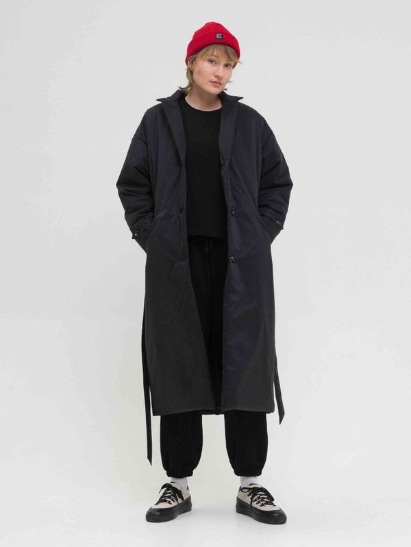 Плащ Утепленный FOS Черный Женский - фото 1