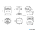 Световой прибор Amixled WASH 19x40 BEYE LITE