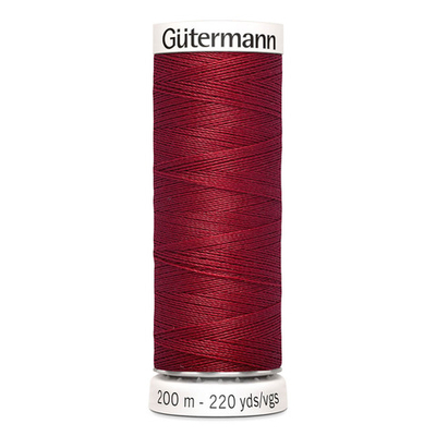 01 Нить Sew-All 100/200 м для всех материалов, 100% полиэстер Gutermann 748277 (367 т.красный)