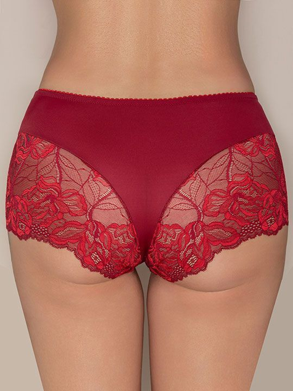 Трусы-шорты со средней линией талии Allure (Размер: 40) (Цвет: синий с бежевым)