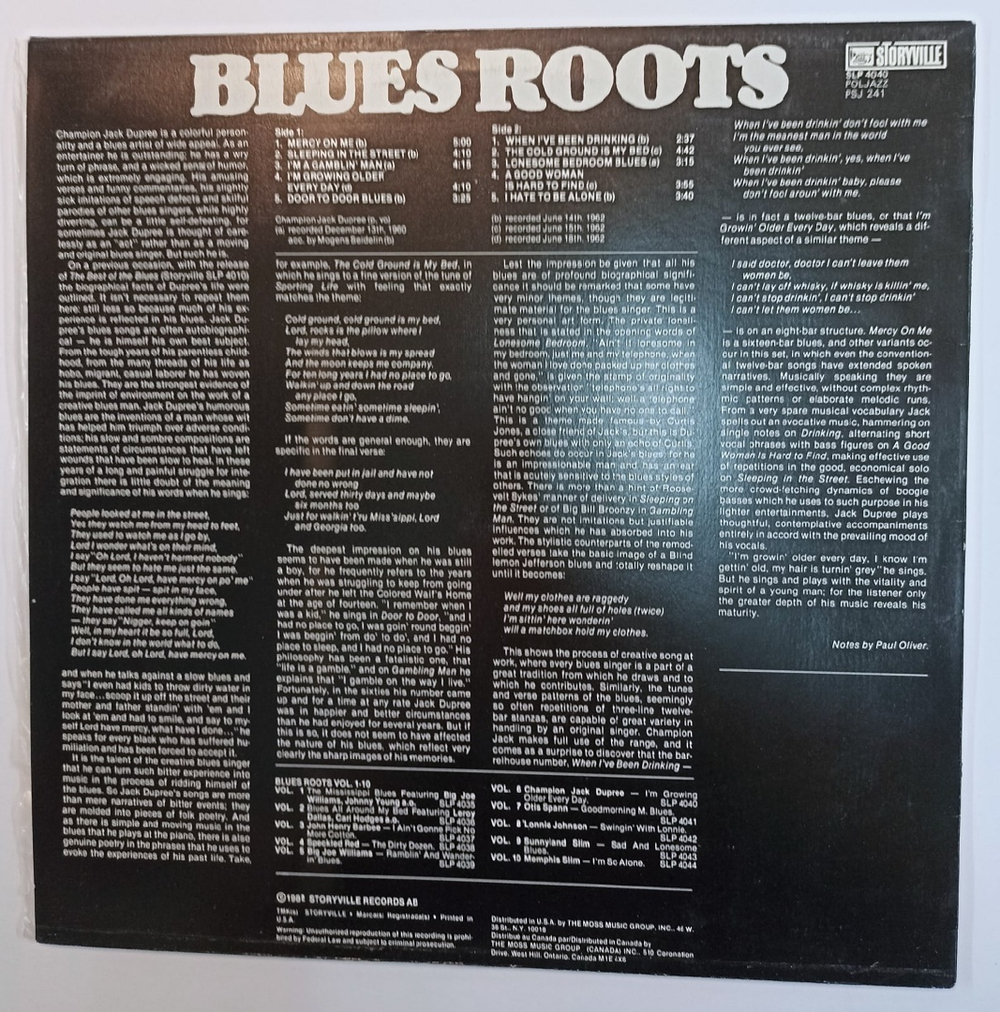 Champion Jack Dupree I'm Growing Older Every Day (US 1982)