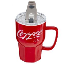 GAEM Кружка с крышкой и трубочкой, 400 мл, L13 W9 H19,5 см, 2в.