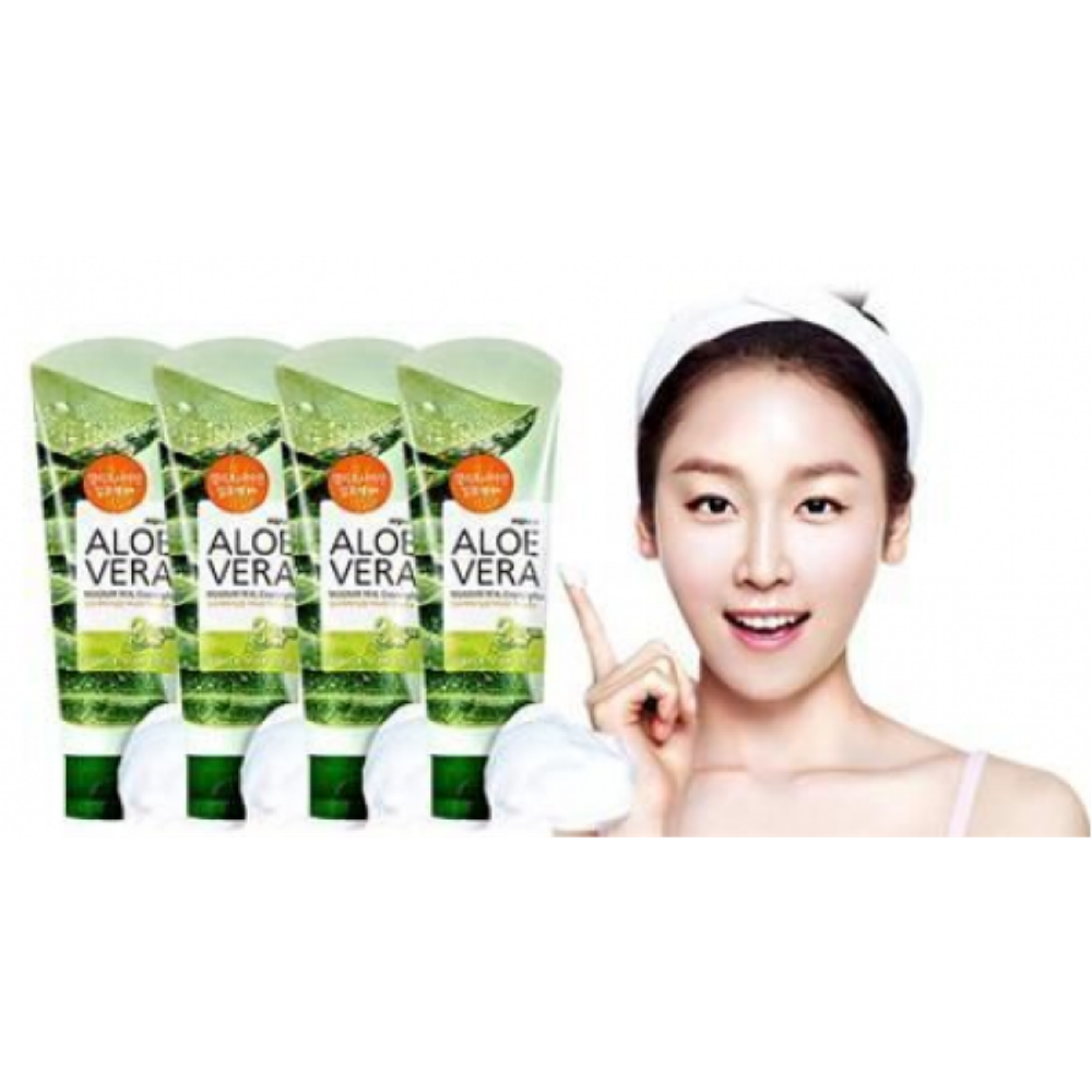 Welcos Kwailnara Aloevera Moisture Real Cleansing пенка для умывания с алое