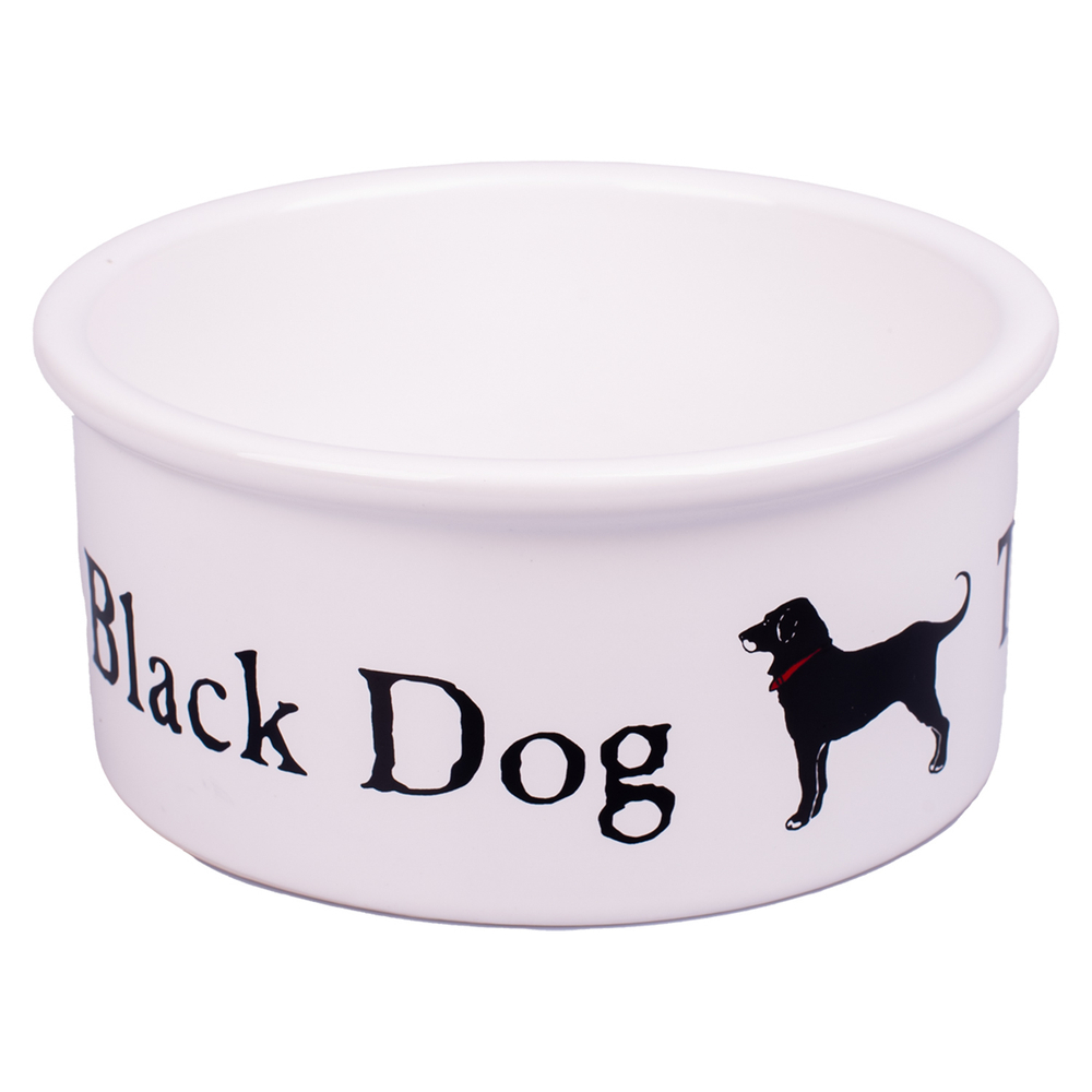 КерамикАрт миска керамическая для собак Black dog белая 600 мл