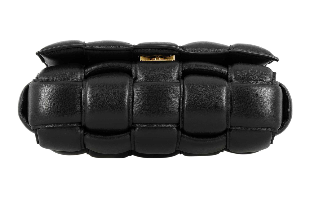 Bottega Veneta Chain Cassette Gold tone Crossbody Bag Black