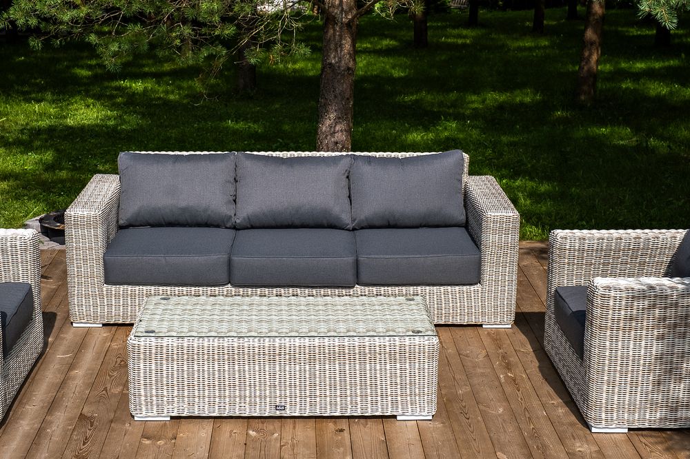 "Боно" лаунж-зона из искусственного ротанга, цвет бежевый