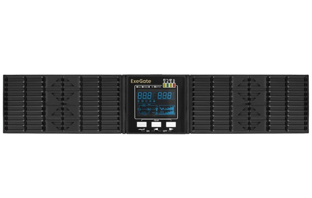 Источник бесперебойного питания  Exegate PowerExpert ULS-3000.LCD.AVR.1SH.2C13.USB.RS232.SNMP.2U