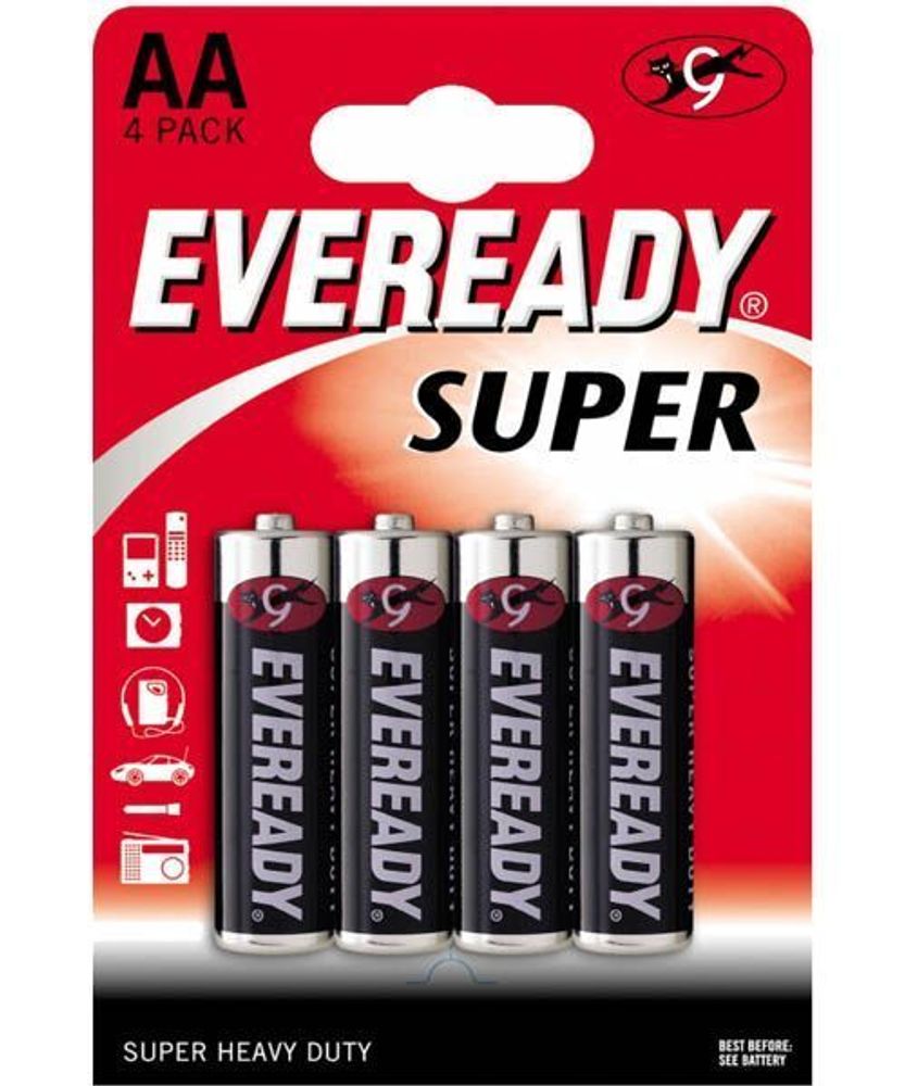 Батарейки EVEREADY SUPER R6 типа AA  - 4 шт.