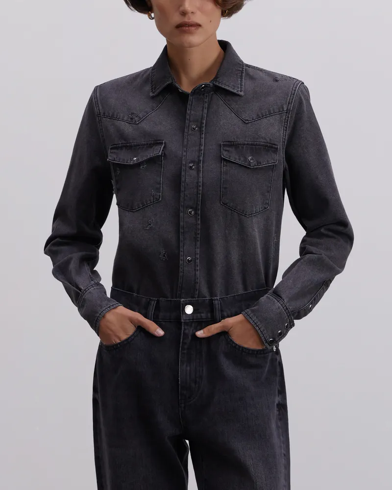 Черные джинсы-багги