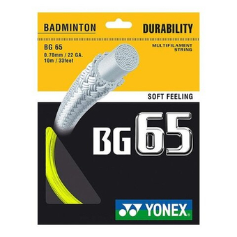 Струны для бадминтона Yonex BG 65 (10 m) - yellow
