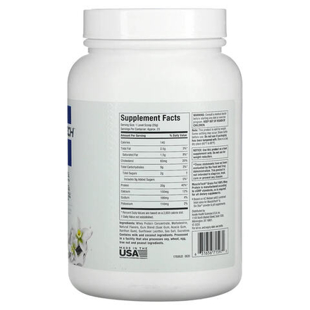 MuscleTech, 100% сывороточный протеин от коров травяного откорма, ваниль, 816 г (1,8 фунта)