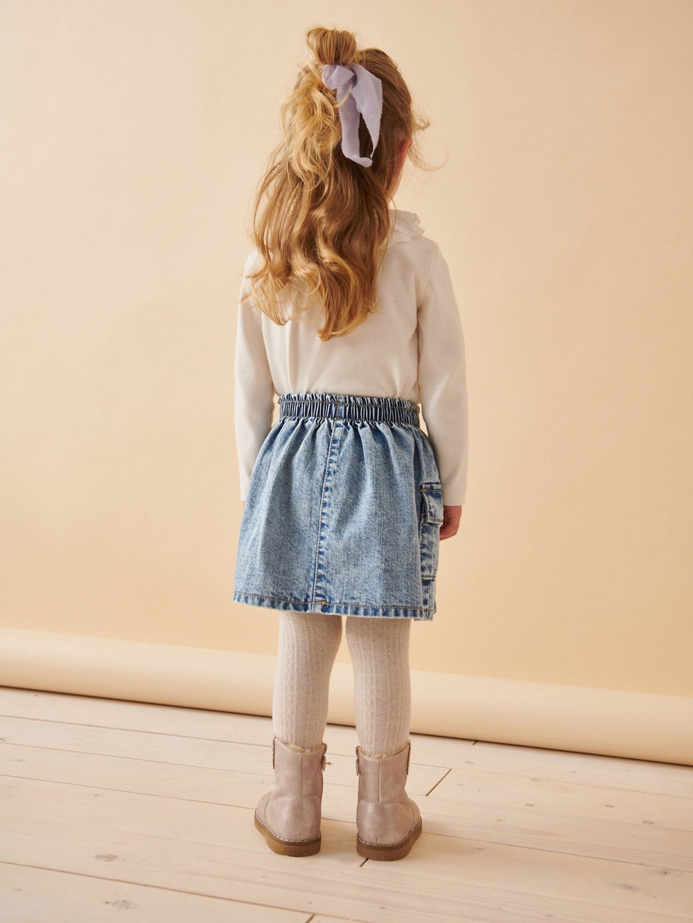 Юбка джинсовая с карманами для девочки Next 105-222, Синий