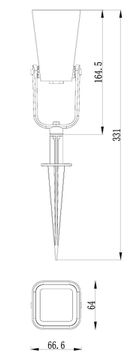 Грунтовый светильник 5W 4000K 4034-1T черный Relief Favourite